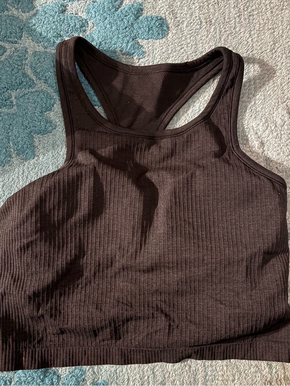 Lululemon Black Ribbed Racerback Bralette